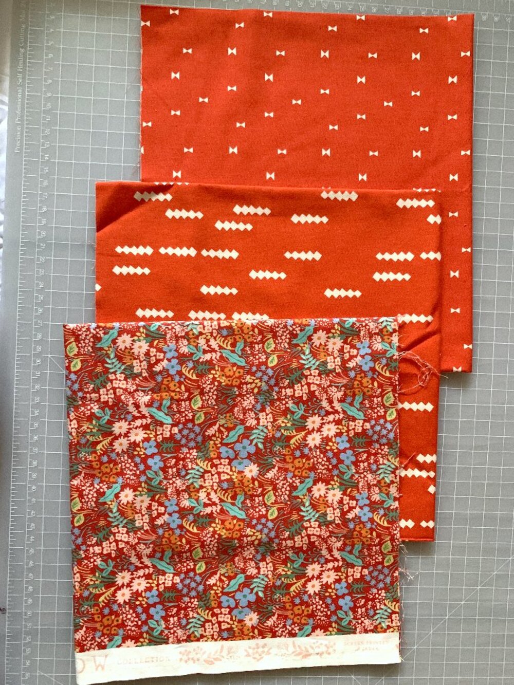Bundle of Fabric - Warm Red